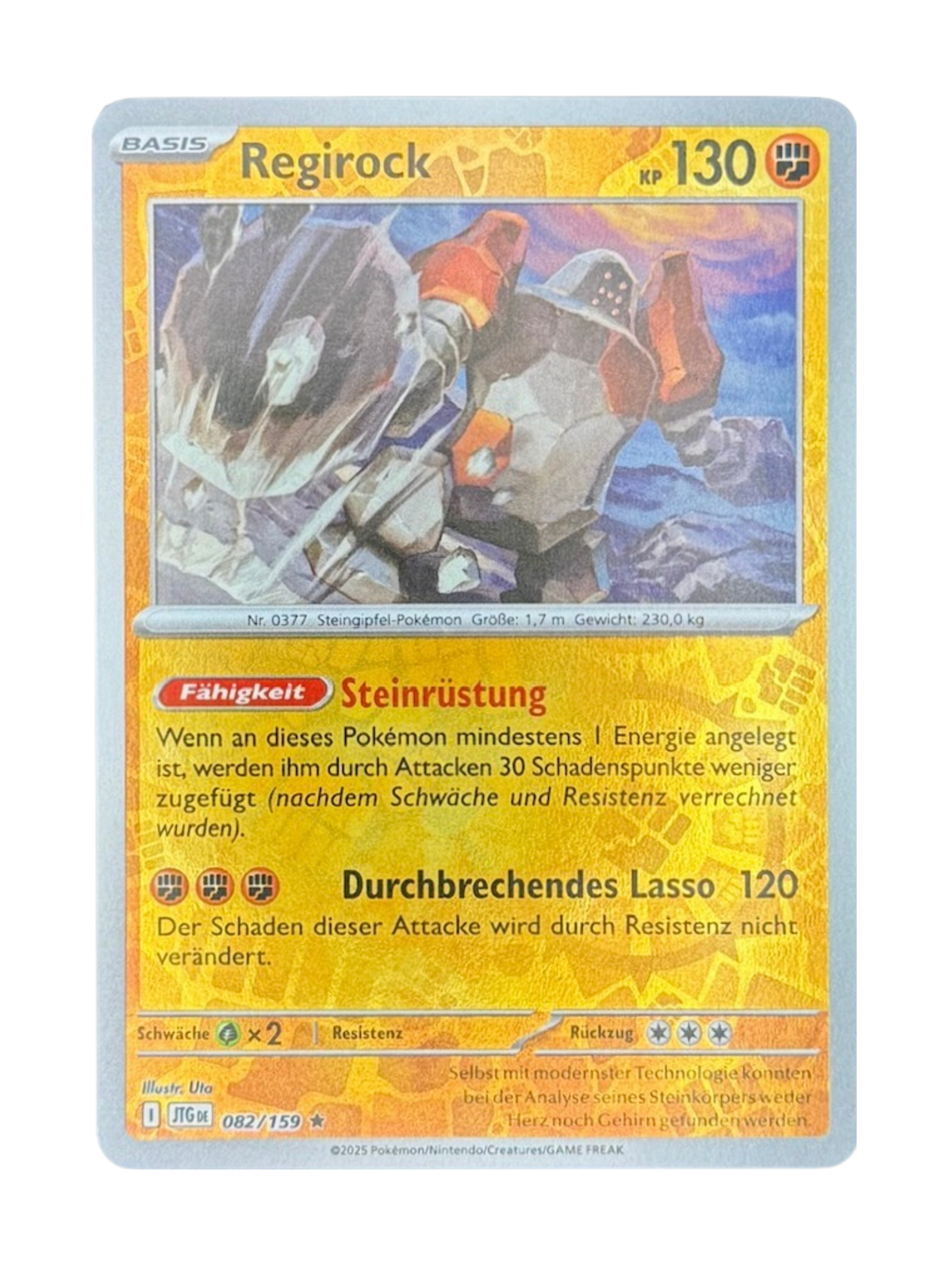 JTG 082/159 - Regirock - Reverse Holo