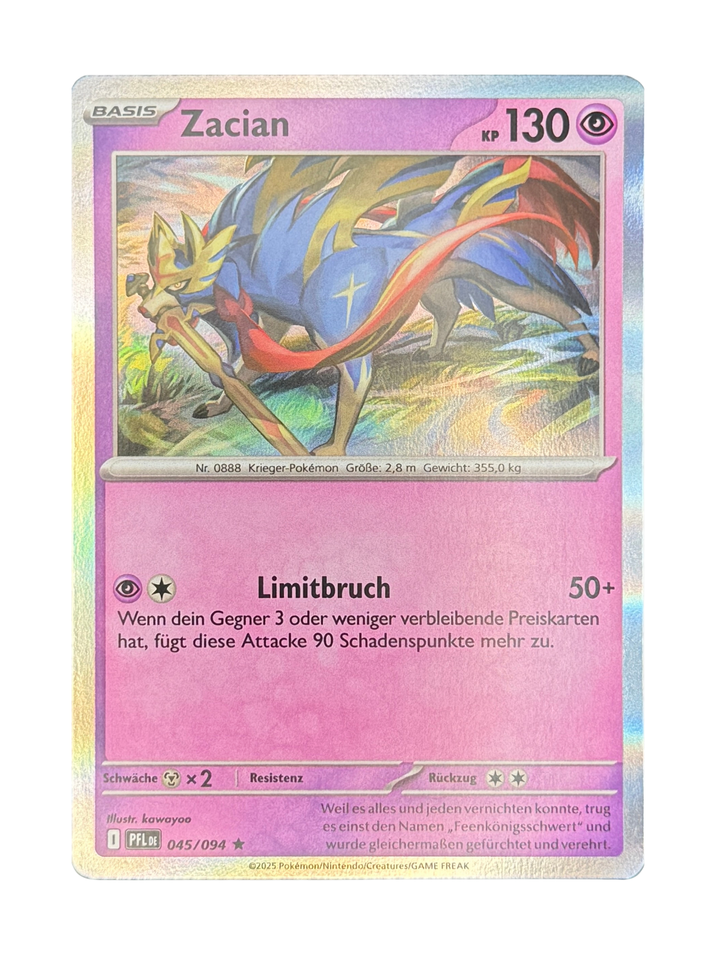 PFL 045/094 - Zacian - Holo